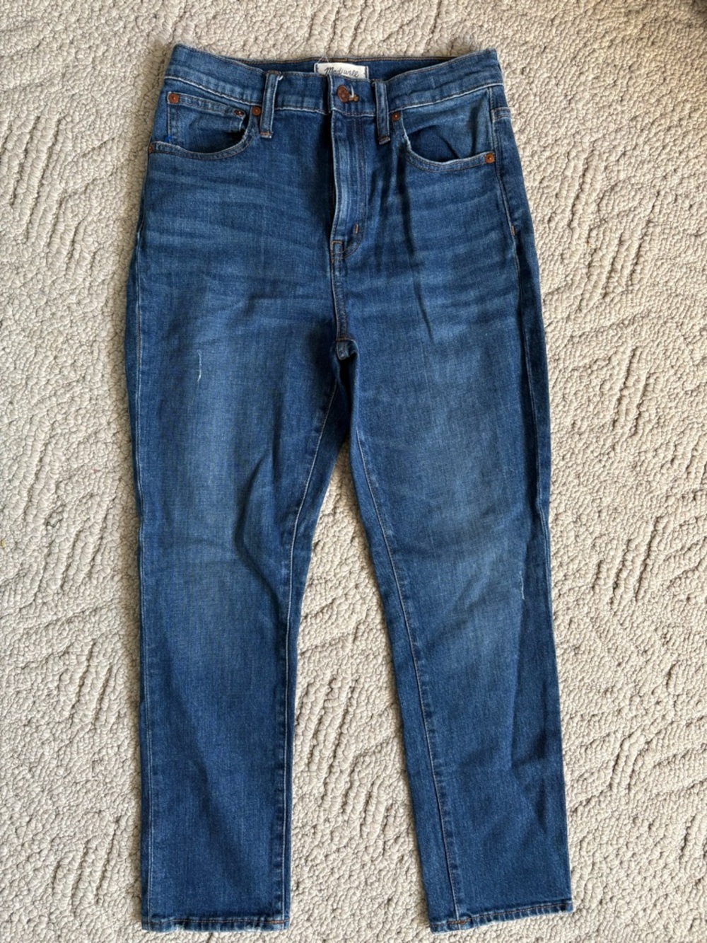 Madewell The High-Rise Slim Crop Boyjean in Medium Wash - Size 26